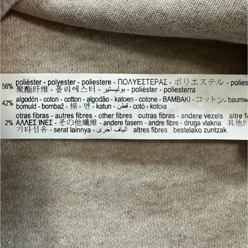 Women’s Zara Creme Ribbed 1/4 Zip Sweater Size Large - Picture 6 of 6